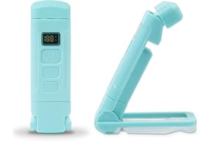 BSDGECLOGY 24 Led Rechargeable Book Light for Reading in Bed-Eye Caring 3 Color Temperatures,80 Hrs Runtime Lightweight Clip-On Lamp, Perfect for Kids, Book Lovers, and Student Gift (Blue, Digital-Timer)