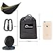 Camping Hammock, Double Hammock with Tree Straps, Portable Lightweight Nylon Parachute Hammock for Backpacking Travel Beach Hiking Garden Yard, 500Lbs for 2 Person by ALPRANG(Dark Grey/Camel)