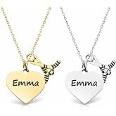 Personalized Hockey Necklace with Engraved Charm, Hockey Jewelry, Hockey Gifts, Ice Hockey Charm Necklace, for Girl Hockey Players & Hockey Moms