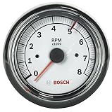 Bosch SP0F000020 Sport II 3-3/8" Tachometer (White Dial Face, Chrome Bezel)