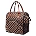 WODKEIS Lunch Bag Insulated Lunch Box Cooler Bag Large Lunch Tote Luxury Snacks Organizer Lunch Holder for Women Men Adults Work Picnic Hiking, Water-resistant, Wide-Open, Brown Lattice