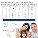Cordless Water Flosser，Mifanstech Professional Oral Irrigator with 3 Modes IPX7 Waterproof 200ML Removal Water Tank 4 Nozzles Rechargeable Oral Dental Flosser for Teeth, Home and Travel Bag(black)