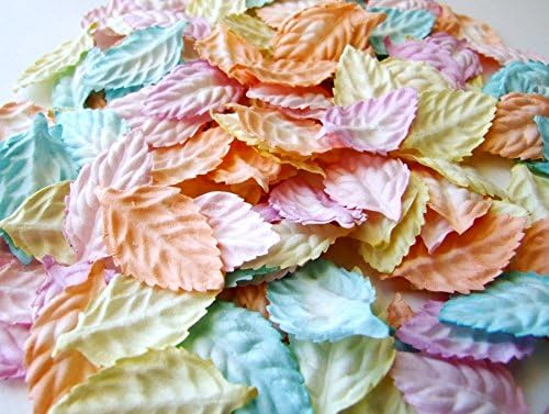 ICRAFY 50 Assorted Leaf Mulberry Paper Die Cut DIY Flower Style 50 Pcs. Size 2" (Assorted2)