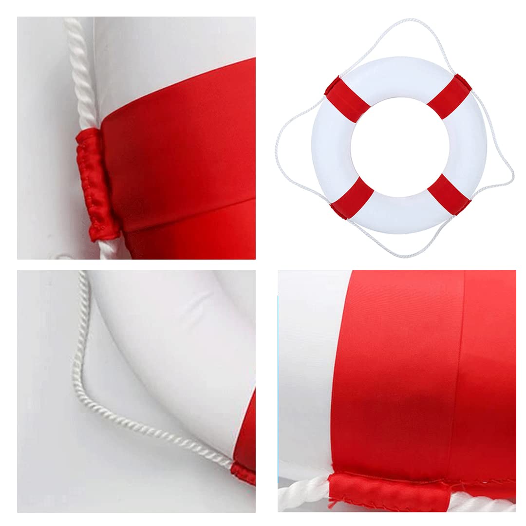 Red Rlifesaving Ring Mua 20 Inch Life Preserver Ring with Water Floating Lifesaving Rope 98 ...