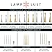 LampLust 2 Brass Finished Taper Candle Holders, 7.5 Inches, Metal, Hourglass Shape, Fits All Standard Size Candlesticks