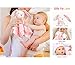 Zooawa Baby Soothing Toy, Soft Stuffed Toys Bandana Plush Animal Security Blanket, Suitable for 0 to 36 Months Baby & Toddler, Rabbit