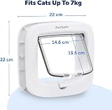 PetSafe Manual-Locking Cat Flap 4-Way Lock White Energy Efficient view 6