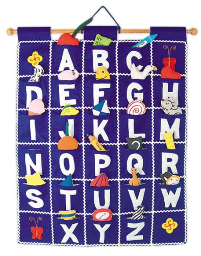 Pockets Of Learning ABC Wall Hanging Blue Wall Hanging By