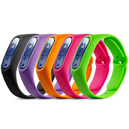 SHIELD Natural Anti Mosquito Insect & Bug Repellent Bracelet Band DEET Free Safe for Kids & Adults Travel Size Repellent Outdoor Mosquito Control a Must Have Camping Hiking Fishing Accessories - 5 PK
