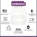 KIDDIEBITES | 100% Silicone Plates for Babies & Kids | Made in The USA | BPA, BPS, Lead, Cadmium, PVC, & Phthalate Free | Children's Divided Placemat Set | Clear, 2 Pack