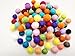 YCT Hand-felted Wool Balls - 100 Pure Wool Beads 10mm Mixed Colors