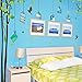 Large Memory Tree Photo Frames Combination DIY Wall Stickers Removable Transparent Wall Decals Art for Living Room Bedroom Decorative Home Decoration Stickers Mural (AM9019)