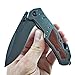 TEK Spring Assisted Opening Folding Rescue Pocket Knife - Titanuim Grey Handles with Beautiful Rosewood Inlay- Razor Sharp Drop Point Blade - Glass Breaker & Seat Belt Cutter Included - NEW