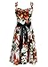 White Floral Hawaiian 50's PinUp Retro Vintage Swing Dress