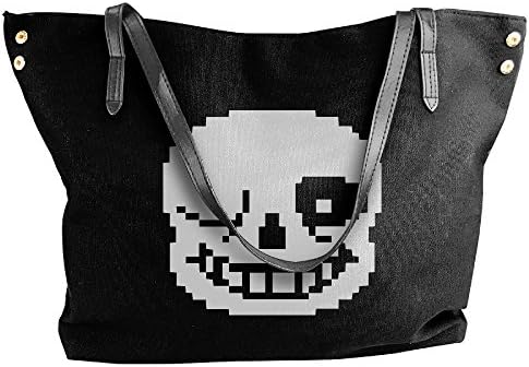 New Sans Undertale Cool Dude Ladies Tote Bag Canvas Shoulder Bag Rivets Design