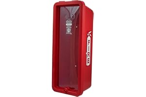Red Surface-Mounted Fire Extinguisher Cabinet with Pull-Panel for 10 lb. Fire Extinguisher Box Outdoor Fire Cabinet Mounted E