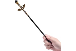 HIAWBON 12.5 Inch Egyptian Magic Crystal Wand Winged Egyptian Goddess Wand Wizards Wand Witch Halloween Cosplay Wand Handcraft