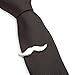 Hipster Tie Bar Clip 3 Pc Set, 1.5 Inch Silver Tone, Moustache, Vintage Key and Plain Tie Bar + Gift Box