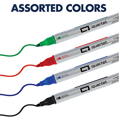 Quartet Glass Board Dry Erase Markers, Premium, Fine Tip, Assorted