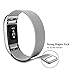 hooroor for Fitbit Charge 2 Bands for Women Men, Milanese Loop Stainless Steel Metal Sport Replacement Bracelet Wristbands Strap with Magnet Lock for Fit bit Charge2 Fitness Tracker (Silver, Small)