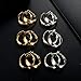 IBLUE Jewelry Women 18K gold titanium steel big circle hoop earrings,Black