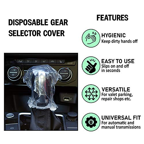 Disposable Steering Wheel Covers 200 Piece Set of Clear Plastic