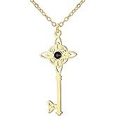 UNIFT Witches Knot Key Necklace for Women Stainless Steel Witchy Magic Knot Pendant Celtic Witchcraft Jewelry Amulet Gifts