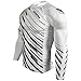 Hayabusa Metaru Charged Long Sleeve Brazilian Jiu Jitsu Rash Guard Shirt(White/Black, M)