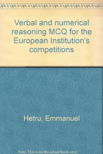 Verbal and numerical reasoning MCQ for the European institutions' competitions
