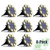 Zonne-Grondlampen, JESLED 8 LED Zonne-Tuinverlichting Openlucht IP67 Waterdichte In-Grond-Gelukschijflampen, Warm Wit…