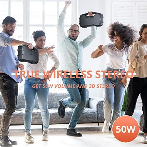 Portable Waterproof Bluetooth Speaker Aomais 40 Hour Playtime Wireless Outdoor Speakers 25w Rich Bass Impressive Sound Stereo Pairing Built In Mic 100ft Bluetooth For Home Party