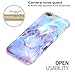 BAISRKE iPhone 8 Plus Case, Light Blue Marble Design Glossy Flexible Soft Silicone Bumper Shockproof Cover for Apple iPhone 8 Plus & iPhone 7 Plus 5.5 inch