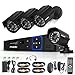 FREDI CCTV KIT 4CH AHD 720P 1MP DVR Video Surveillance System Indoor/Outdoor Bullet Camera Home Security Camera System IR Night Vision/Motion Detection/Loop Video (Without Hard Drive)