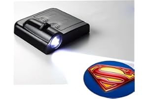 FURFUR 2Pcs fit for Super Man Car Door Lights Logo Projector, Wireless Led Shadow Ghost Light for Super Man Fans, Universal Fits to Most Cars/Trucks/SUVs