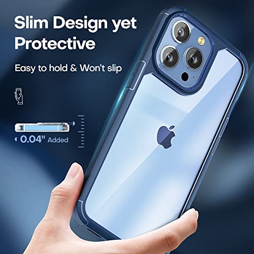 TAURI [5 in 1] Designed for iPhone 13 Pro Case, Not Yellowing, with 2