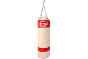 Last Punch Heavy Duty Pro Punching Bag with Chains Empty, Red