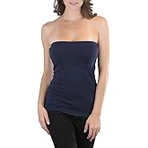 ToBeInStyle Women's Cotton-Spandex Blend Stretchy Tube Top