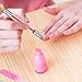 TOODOO Nail Brush Sponge Nail Brush Picking Dotting Gradient Pen Brush Ombre Nail Art Tools with 4 Replacement Heads (Pink)