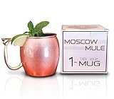 Craft Cocktails - Gift Box - Polished 16 Oz. Long Lasting Stainless Steel Lined - Copper Moscow Mule Mug