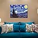 Wieco Art Large Starry Night by Van Gogh Classical Famous Artwork Modern Canvas Prints Blue Abstract Landscape Pictures Prints on Canvas Wall Art for Living Room Bedroom Home Decorations