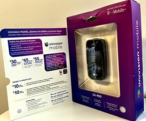 T-Mobile/Univision Mobile LG 450 Clamshell Feature Prepaid Phone