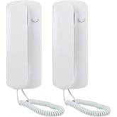 Wired Two Way Intercom Doorphone - Audio Walkie Talkie for Home/Office - 200m Range - Energy Saving &amp; Easy DIY Installation