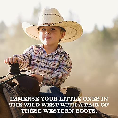 Silver Canyon Austin Children Kid's Cowboy Cowgirl Boots, Pink