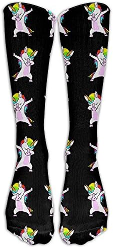 Nsjgufb Rainbow Unicorn Cute Dabbing DAB Soft Casual Fashionable Long Knee High Socks Stockings ï¼ˆfull Printï¼‰