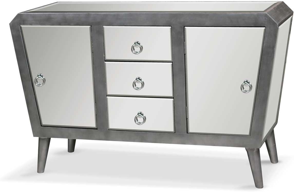 Gild Design House 06-00815" Lara Sideboard Cabinet Gunmetal Gray