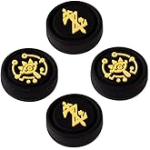PERFECTSIGHT Switch Thumb Grips, Cute Joystick Caps for Nintendo Switch Lite/Switch OLED, 4 PCS Kawaii Thumbstick Cover Analog Stick Button Cover for NS Joy Con Controller (Black Z Eyes)