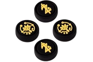 PERFECTSIGHT Switch Thumb Grips, Cute Joystick Caps for Nintendo Switch Lite/Switch OLED, 4 PCS Kawaii Thumbstick Cover Analog Stick Button Cover for NS Joycon Controller (Black Z Eyes)