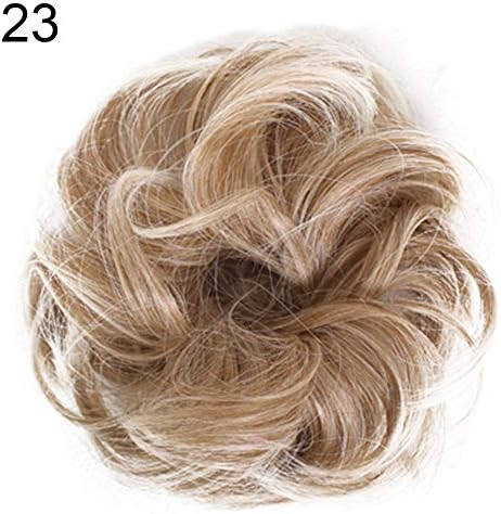 Fashion Women Hair Bun Extensions Hair Scrunchies Donut Hair Extensions Synthetic Wavy Updo Scrunchy Hairpieces Messy Hair Bun Chignons Black Brown Blonde for Hair Decoratio -Assorted Colors 23#
