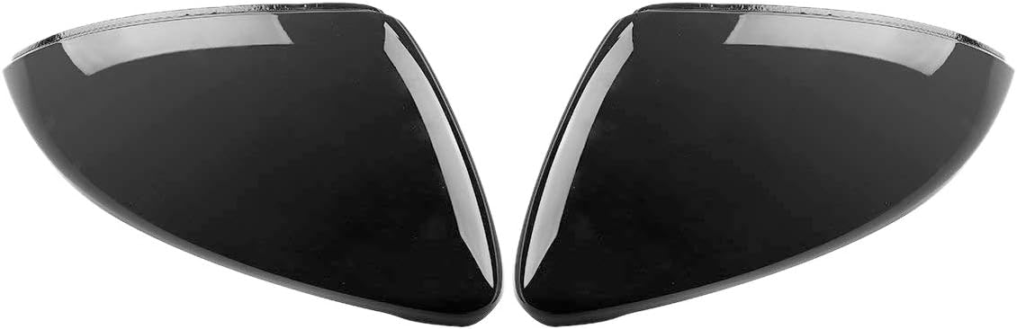 Monland 2 Pieces For Golf 7 Mk7 7.5 Gtd R Touran L E-Golf Side Wing Mirror Cover Caps Bright Black Rearview Mirror Case Cover 2013-2017
