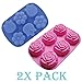 Combo 2 pack molds Large Rose and Large Tulip Silicone Cake, Ice Cube,Chocolate Soap Tray Mold Party maker (Ships From USA)